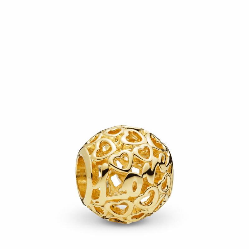 Pandora Glowing with Love Charm NZ, 14k Gold (891570-WQU)